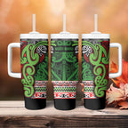 Aotearoa Iwi Ngati Maru Hauraki Tumbler With Handle Maori Wharenui House Tribal Pattern