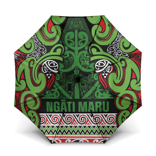 Aotearoa Iwi Ngati Maru Hauraki Umbrella Maori Wharenui House Tribal Pattern