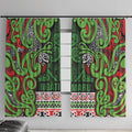Aotearoa Iwi Ngati Maru Hauraki Window Curtain Maori Wharenui House Tribal Pattern