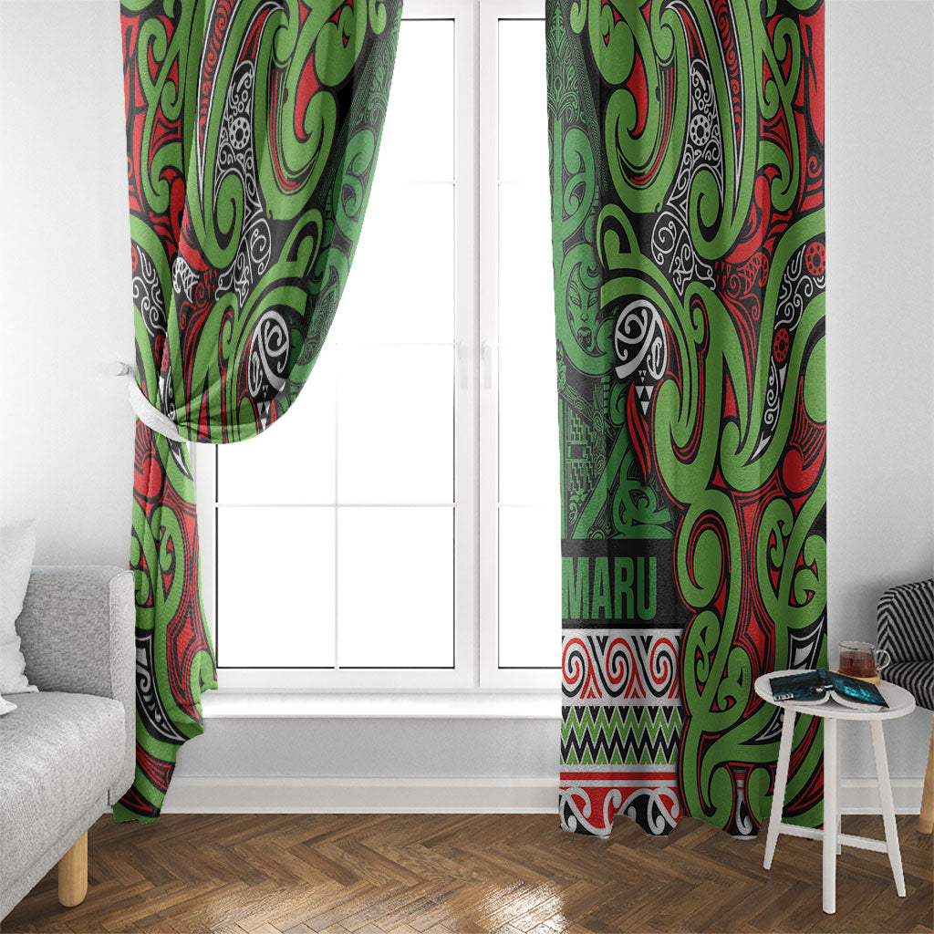 Aotearoa Iwi Ngati Maru Hauraki Window Curtain Maori Wharenui House Tribal Pattern