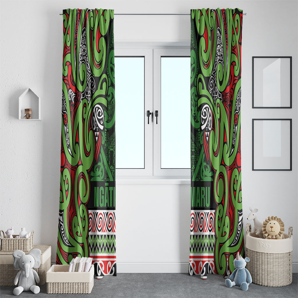 Aotearoa Iwi Ngati Maru Hauraki Window Curtain Maori Wharenui House Tribal Pattern