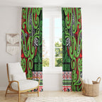 Aotearoa Iwi Ngati Maru Hauraki Window Curtain Maori Wharenui House Tribal Pattern