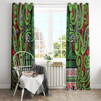 Aotearoa Iwi Ngati Maru Hauraki Window Curtain Maori Wharenui House Tribal Pattern