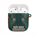 Aotearoa Iwi Ngāti Maru Taranaki AirPods Case Maori Wharenui House Tribal Pattern