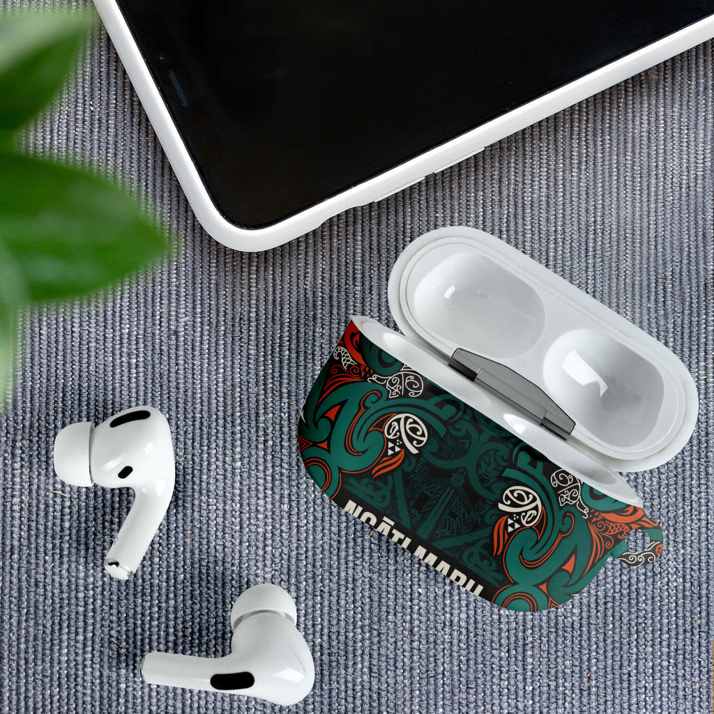 Aotearoa Iwi Ngāti Maru Taranaki AirPods Case Maori Wharenui House Tribal Pattern