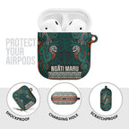 Aotearoa Iwi Ngāti Maru Taranaki AirPods Case Maori Wharenui House Tribal Pattern