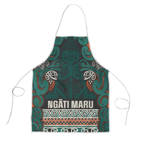 Aotearoa Iwi Ngāti Maru Taranaki Apron Maori Wharenui House Tribal Pattern