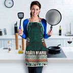 Aotearoa Iwi Ngāti Maru Taranaki Apron Maori Wharenui House Tribal Pattern