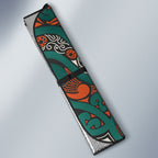 Aotearoa Iwi Ngāti Maru Taranaki Auto Sun Shade Maori Wharenui House Tribal Pattern