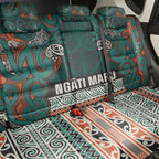 Aotearoa Iwi Ngāti Maru Taranaki Back Car Seat Cover Maori Wharenui House Tribal Pattern