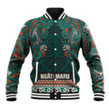 Aotearoa Iwi Ngāti Maru Taranaki Baseball Jacket Maori Wharenui House Tribal Pattern