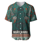 Aotearoa Iwi Ngāti Maru Taranaki Baseball Jersey Maori Wharenui House Tribal Pattern