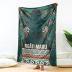 Aotearoa Iwi Ngāti Maru Taranaki Blanket Maori Wharenui House Tribal Pattern
