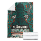 Aotearoa Iwi Ngāti Maru Taranaki Blanket Maori Wharenui House Tribal Pattern