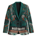Aotearoa Iwi Ngāti Maru Taranaki Blazer Maori Wharenui House Tribal Pattern