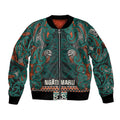 Aotearoa Iwi Ngāti Maru Taranaki Bomber Jacket Maori Wharenui House Tribal Pattern