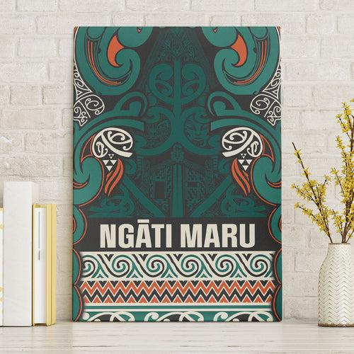 Aotearoa Iwi Ngāti Maru Taranaki Canvas Wall Art Maori Wharenui House Tribal Pattern