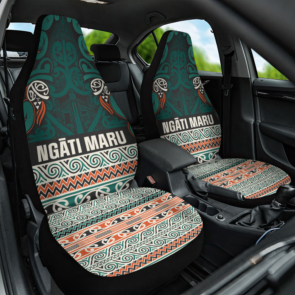 Aotearoa Iwi Ngāti Maru Taranaki Car Seat Cover Maori Wharenui House Tribal Pattern