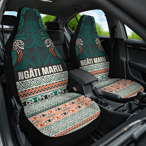 Aotearoa Iwi Ngāti Maru Taranaki Car Seat Cover Maori Wharenui House Tribal Pattern