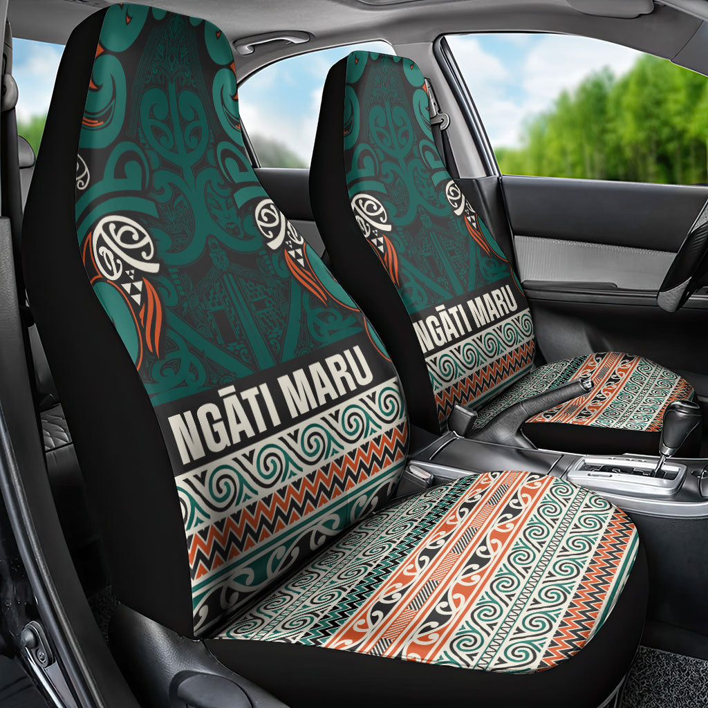 Aotearoa Iwi Ngāti Maru Taranaki Car Seat Cover Maori Wharenui House Tribal Pattern