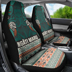 Aotearoa Iwi Ngāti Maru Taranaki Car Seat Cover Maori Wharenui House Tribal Pattern