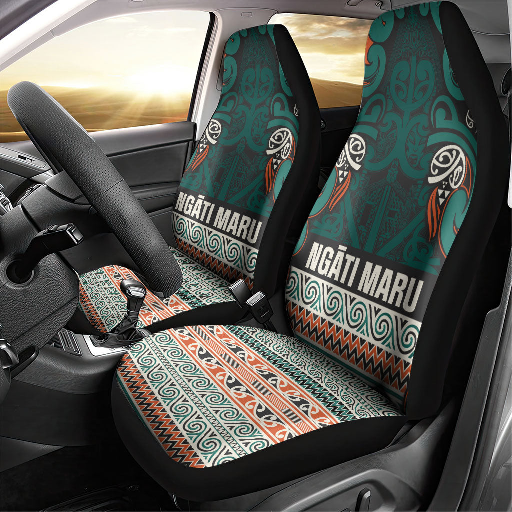 Aotearoa Iwi Ngāti Maru Taranaki Car Seat Cover Maori Wharenui House Tribal Pattern