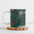 Aotearoa Iwi Ngāti Maru Taranaki Ceramic Mug Maori Wharenui House Tribal Pattern