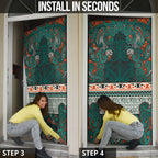 Aotearoa Iwi Ngāti Maru Taranaki Door Cover Maori Wharenui House Tribal Pattern