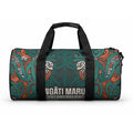 Aotearoa Iwi Ngāti Maru Taranaki Duffle Bag Maori Wharenui House Tribal Pattern
