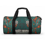 Aotearoa Iwi Ngāti Maru Taranaki Duffle Bag Maori Wharenui House Tribal Pattern