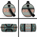 Aotearoa Iwi Ngāti Maru Taranaki Duffle Bag Maori Wharenui House Tribal Pattern