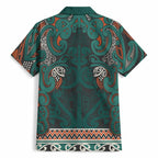 Aotearoa Iwi Ngāti Maru Taranaki Hawaiian Shirt Maori Wharenui House Tribal Pattern