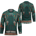 Aotearoa Iwi Ngāti Maru Taranaki Hockey Jersey Maori Wharenui House Tribal Pattern