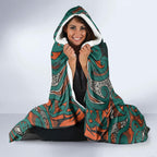 Aotearoa Iwi Ngāti Maru Taranaki Hooded Blanket Maori Wharenui House Tribal Pattern
