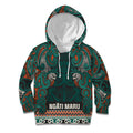 Aotearoa Iwi Ngāti Maru Taranaki Kid Hoodie Maori Wharenui House Tribal Pattern