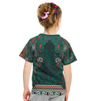 Aotearoa Iwi Ngāti Maru Taranaki Kid T Shirt Maori Wharenui House Tribal Pattern