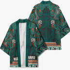Aotearoa Iwi Ngāti Maru Taranaki Kimono Maori Wharenui House Tribal Pattern