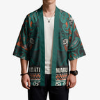 Aotearoa Iwi Ngāti Maru Taranaki Kimono Maori Wharenui House Tribal Pattern