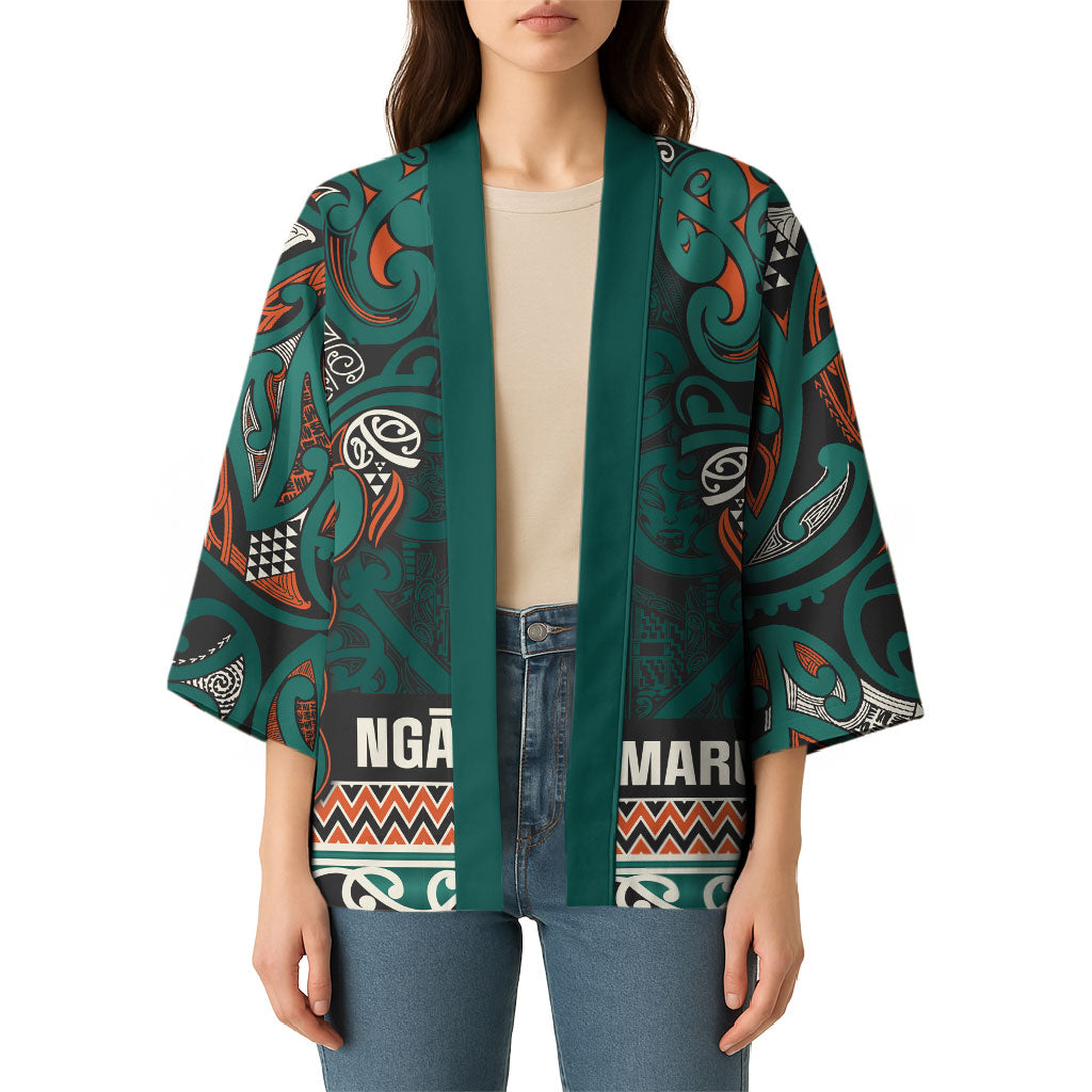 Aotearoa Iwi Ngāti Maru Taranaki Kimono Maori Wharenui House Tribal Pattern