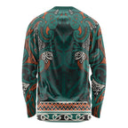 Aotearoa Iwi Ngāti Maru Taranaki Long Sleeve Shirt Maori Wharenui House Tribal Pattern