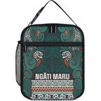 Aotearoa Iwi Ngāti Maru Taranaki Lunch Bag Maori Wharenui House Tribal Pattern
