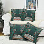 Aotearoa Iwi Ngāti Maru Taranaki Pillow Cover Maori Wharenui House Tribal Pattern