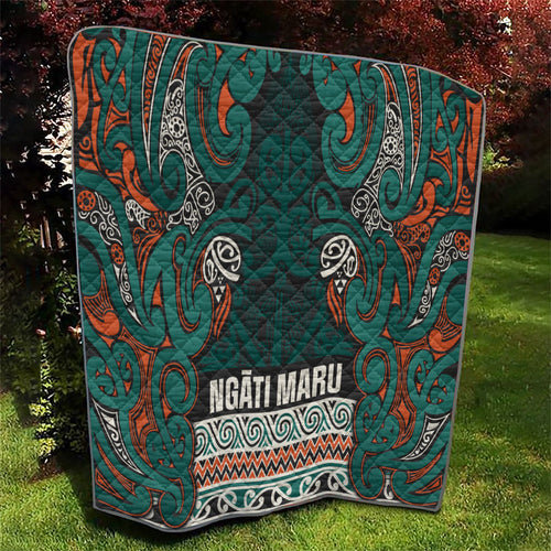 Aotearoa Iwi Ngāti Maru Taranaki Quilt Maori Wharenui House Tribal Pattern