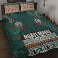 Aotearoa Iwi Ngāti Maru Taranaki Quilt Bed Set Maori Wharenui House Tribal Pattern