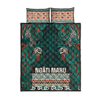 Aotearoa Iwi Ngāti Maru Taranaki Quilt Bed Set Maori Wharenui House Tribal Pattern