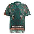 Aotearoa Iwi Ngāti Maru Taranaki Rugby Jersey Maori Wharenui House Tribal Pattern