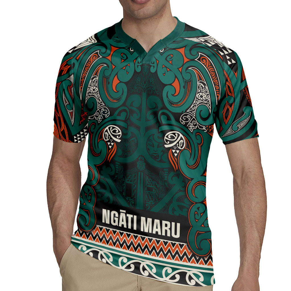 Aotearoa Iwi Ngāti Maru Taranaki Rugby Jersey Maori Wharenui House Tribal Pattern
