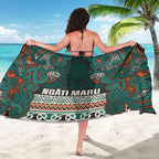 Aotearoa Iwi Ngāti Maru Taranaki Sarong Maori Wharenui House Tribal Pattern