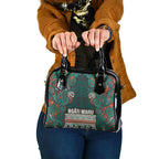 Aotearoa Iwi Ngāti Maru Taranaki Shoulder Handbag Maori Wharenui House Tribal Pattern