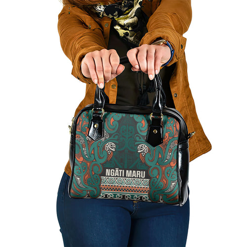 Aotearoa Iwi Ngāti Maru Taranaki Shoulder Handbag Maori Wharenui House Tribal Pattern